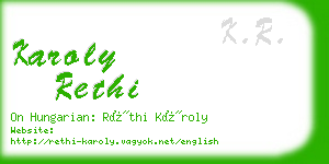 karoly rethi business card